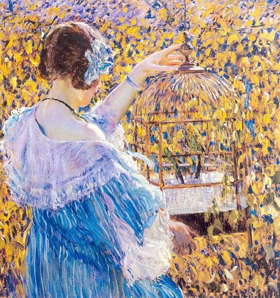 Frederick Carl Frieseke the birdcage